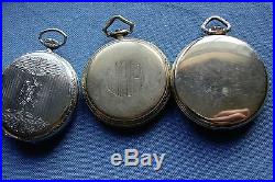 Nice Assorted Lot Of (8) Vintage Pocket Watches For Repair Or Parts