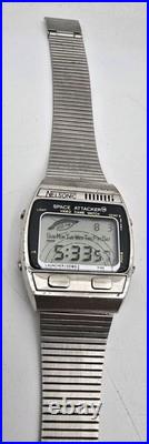 Nelsonic Space Attacker 1981 Game Watch Is Working but For Parts Or Repair