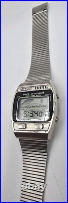 Nelsonic Space Attacker 1981 Game Watch Is Working but For Parts Or Repair