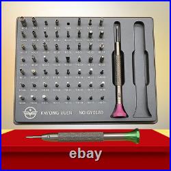 New Watchmakers Assortment Of 56 Tips Stainless Steel Watch Screwdriver Set