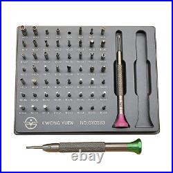 New Watchmakers Assortment Of 56 Tips Stainless Steel Watch Screwdriver Set