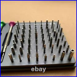 New Watchmakers Assortment Of 56 Tips Stainless Steel Watch Screwdriver Set