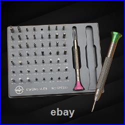 New Watchmakers Assortment Of 56 Tips Stainless Steel Watch Screwdriver Set