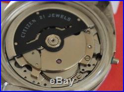 Nice Vintage CITIZEN Crystal Seven 21J Automatic Men's Watch - 4 Parts/ Repair