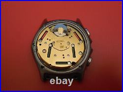 Non Working Ebel Steel Classic Wave Chronograph Watch Part For Repair Project