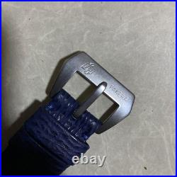 ORIS MORGAN Automatic Chronograph Watch Blue Leather Band FOR REPAIR / PARTS