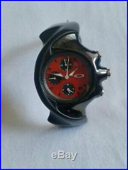 Oakley Detonator Black With Red Dial Watch Repair/parts