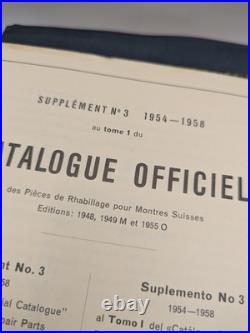 Official Catalogue of Swiss Watch Repair Parts 1 & 2 Watchmakers of Switzerland