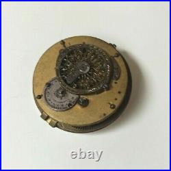 Old Berthoud A Paris Pocket Watch Fusee Movement Good Dial For Repair Or Parts