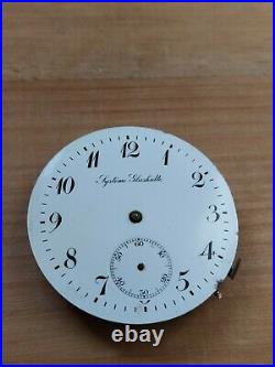 Old Systeme Glashutte Pocket Watch Movement For Parts/repair