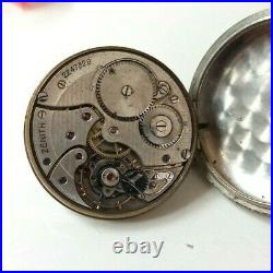 Old Zenith Pocket Watch Military Swiss Watch For Repair