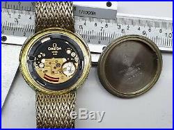 Omega 1365 De Ville Quartz Mens Swiss Wrist Watch Vintage For Parts Or Repair