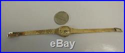 Omega 14k Yellow Gold Jewelry Ladies Wrist Watch Vintage For Parts / Repair