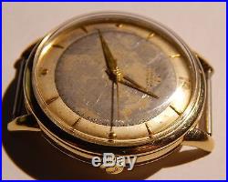 Omega Bumper Automatic 28.10 RA For Parts/Repair. Gold FILLED case