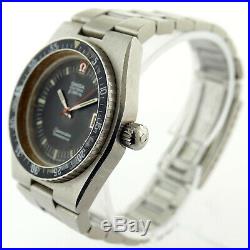 Omega Electronic Seamaster Chrono Black Dial S. S. Watch For Parts Or Repairs