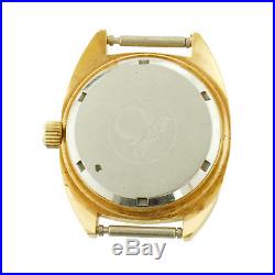 Omega Geneve Megaquartz 32khz Gold Dial Gold Plated Watch Head For Parts/repairs