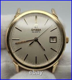 Omega Men's Gold Tone Swiss Made Quartz Watch FOR PARTS / REPAIR