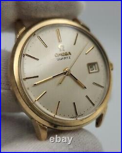 Omega Men's Gold Tone Swiss Made Quartz Watch FOR PARTS / REPAIR