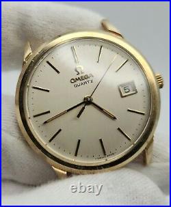 Omega Men's Gold Tone Swiss Made Quartz Watch FOR PARTS / REPAIR