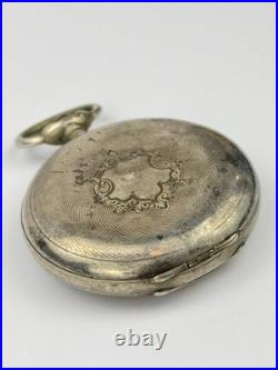 Omega Silver 0.800 Pocket Watch Case 1900, 51.4mm Engraved Repair Parts (623) Omega Silver 0.800 Pocket Watch Case 1900, 51.4mm Engraved Repair Parts (623)