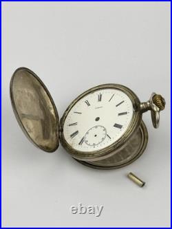 Omega Silver 0.800 Pocket Watch Case 1900, 51.4mm Engraved Repair Parts (623) Omega Silver 0.800 Pocket Watch Case 1900, 51.4mm Engraved Repair Parts (623)