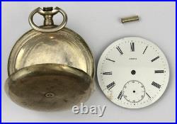 Omega Silver 0.800 Pocket Watch Case 1900, 51.4mm Engraved Repair Parts (623) Omega Silver 0.800 Pocket Watch Case 1900, 51.4mm Engraved Repair Parts (623)