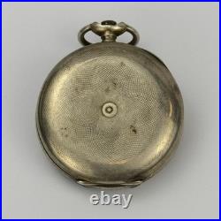 Omega Silver 0.800 Pocket Watch Case 1900, 51.4mm Engraved Repair Parts (623) Omega Silver 0.800 Pocket Watch Case 1900, 51.4mm Engraved Repair Parts (623)