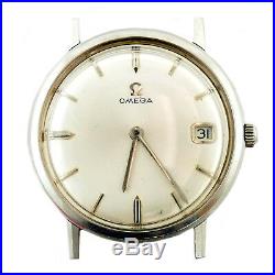 Omega Silver Dial Mens Automatic Stainless Steel Date Watch Head Parts/repairs