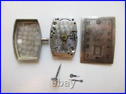 Omega T17 Swiss watch movement dustcover & stem aged dial to repair Omega T17 Swiss watch movement dustcover & stem aged dial to repair