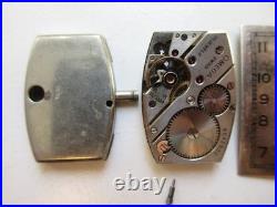 Omega T17 Swiss watch movement dustcover & stem aged dial to repair