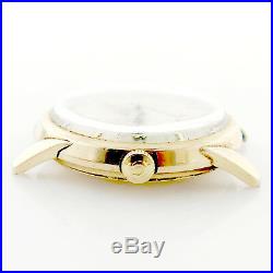 Omega Vintage Ivory Dial 14kt Gold Filled Watch Head For Parts Or Repairs