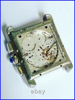 Orig Cartier 3666 tank chronograph watch case and movement parts repair project