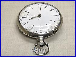 P. M. Antique Chinese Market Duplex Pocket Watch. 900 Silver FOR PARTS OR REPAIR