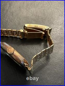 PARTS REPAIR Gold FILLED Elgin 428 6/0s 15j with STURDY Art Deco 14K GF Bracelet