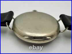 PATRIA (Early Omega) WWI Era Trench Watch 4 Parts Or Repair 34mm Porcelain Dial