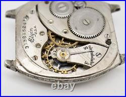 Parts / Repair 1928 Elgin Tonneau Art Deco Watch 7j Military Style Dial 462