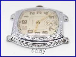 Parts / Repair 1932 Elgin Tonneau Art Deco Watch 7j Grade 482 Mdl 1