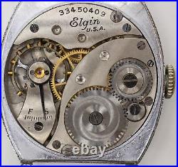 Parts / Repair 1932 Elgin Tonneau Art Deco Watch 7j Grade 482 Mdl 1