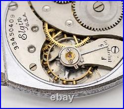 Parts / Repair 1932 Elgin Tonneau Art Deco Watch 7j Grade 482 Mdl 1