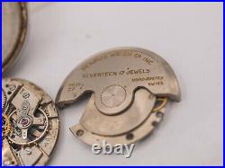 Parts/Repair Benrus CF1 17j ETA Automatic Men's Watch Movement/Back Case