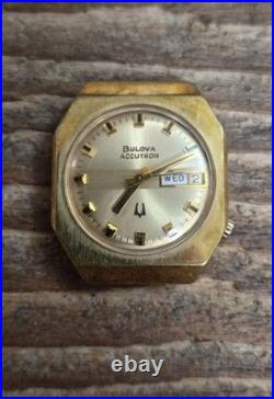 Parts / Repair Bulova Accutron 2182 N3 1973 Gold ElectroPlated Watch. Looks Gd