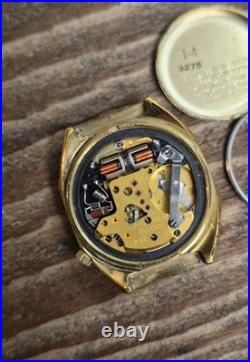 Parts / Repair Bulova Accutron 2182 N3 1973 Gold ElectroPlated Watch. Looks Gd