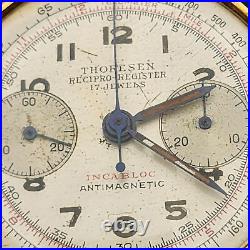 Parts/Repair Thoresen Recipro Register Chronograph Antimagnetic 17J Watch