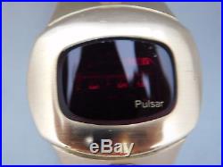 Pulsar Time Computer 1970's Digital LED Mens Watch Sold For Parts or Repair