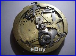 Quarter Repeater Chronograph, Pocket Watch Movement, 49 mm, To Repair or Parts