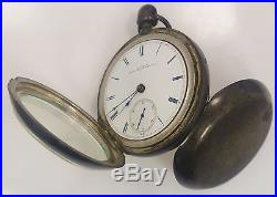 RARE 1872 Illinois Bunn Model 1 18s 15J Silver Pocket Watch Parts/Repair A16