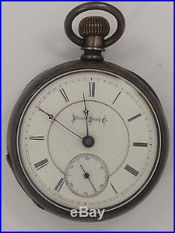 RARE 1883 Illinois 15J 18s Model 3 Grade 104 Silver Pocket Watch Parts / Repair