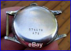 RARE 1940s or 50s BREITLING CHRONOGRAPH Mens Wrist Watch For Parts or Repair