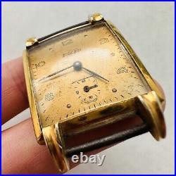 RARE ENICAR WATCH SQUARE PARTS/REPAIR Military Vtg Wrist Swiss Old 17 jewels