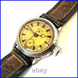 RARE Vintage 1930s Elgin Military Stainless Mechanical Watch FOR PARTS / REPAIR